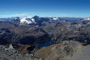 Westliches Gipfelpanorama mit Grande Casse