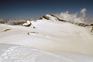 Monte Leone und Alpjergletscher vom Breithorn aus