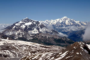 Mont Pourri und Mont Blanc